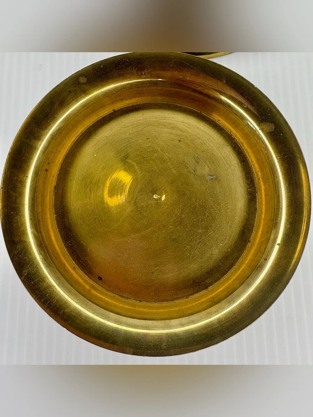 Brass Trinket Dish Set of 3 Cottagecore Decor Vintage Metal Ashtray Aged Patina